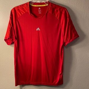 adidas Men’s Bright Red Short Sleeve Athletic Tee